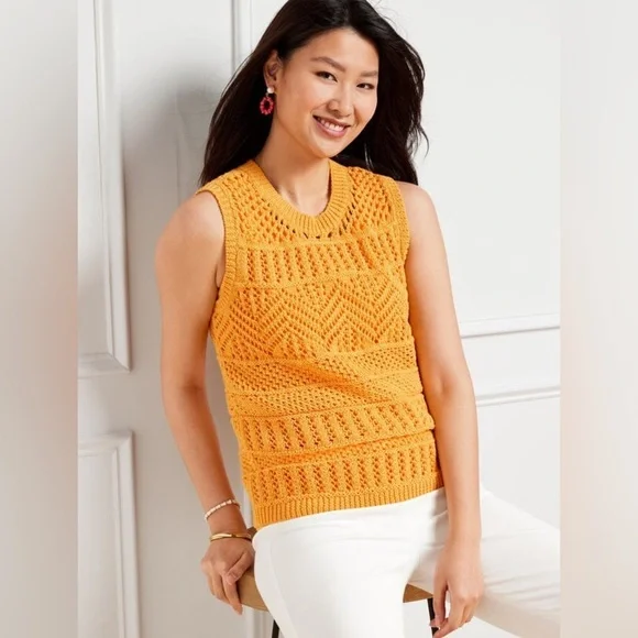Talbots Open Stitch Tank - Picture 1 of 10